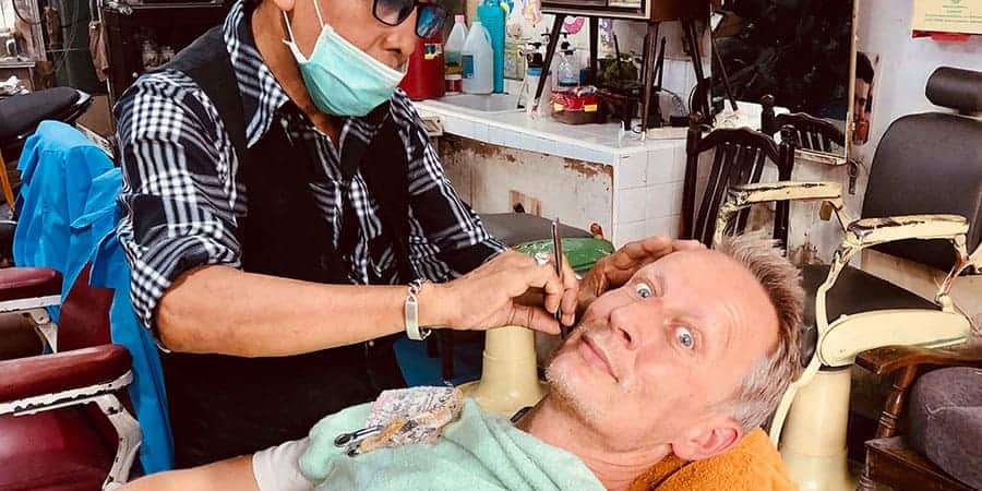 Bangkok barber Intrepid Explore Northern Thailand
