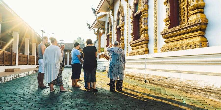 Lampang temple offering Intrepid Explore Northern Thailand